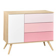 Chambre DUO Lit 120x60 + Commode Rose SEVENTIES SAUTHON - 3