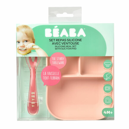 Set repas silicone compartimenté Pink BEABA - 7