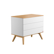 Chambre TRIO lit 70x140 commode armoire NATURE Blanc VOX - 5