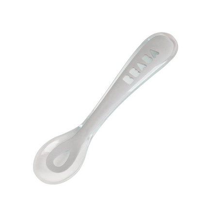 Cuillère silicone 2ème âge Gris BEABA