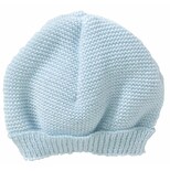 Bonnet maille bleu pascal naissance