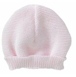 Bonnet maille rose prématuré