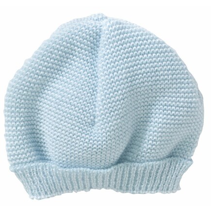 Bonnet maille bleu pascal prématuré BEBE9 CREATION