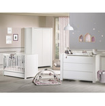 Chambre Lit 120x60 commode armoire LOFT Blanc