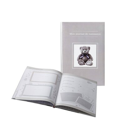 Mon journal de naissance Ourson Little Bear taupe DOMIVA - 2