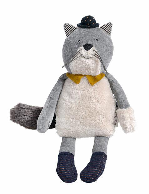 Poupée chat gris Fernand Les Moustaches MOULIN ROTY