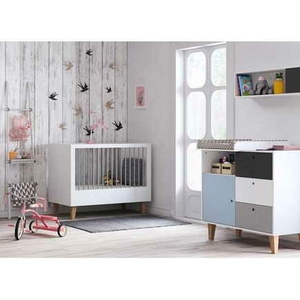 Chambre DUO Concept lit 70x140+commode Bleu VOX