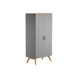 Armoire 2 portes bois gris NAUTIS