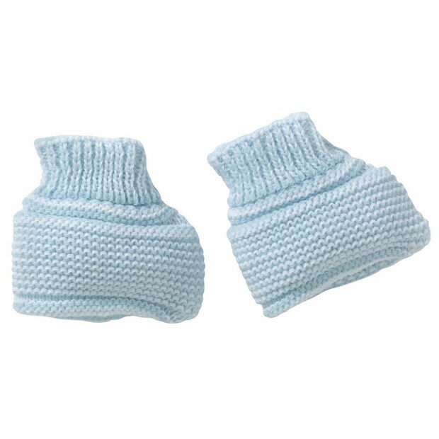 Chaussons maille bleu pascal naissance BEBE9 CREATION