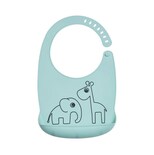 Bavoir silicone DEER FRIENDS Bleu