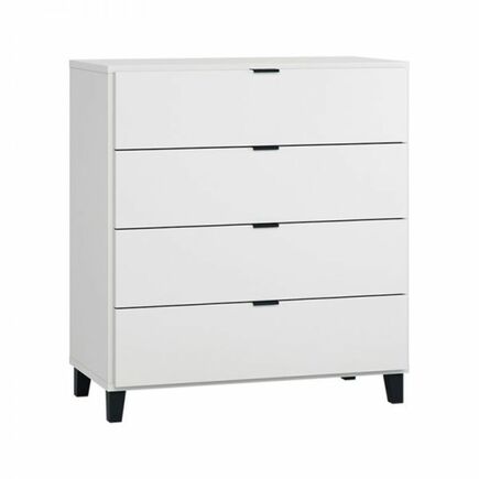 Chambre TRIO lit 70x140 commode armoire SIMPLE Blanc VOX - 5