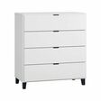 Chambre TRIO lit 70x140 commode armoire SIMPLE Blanc VOX - 5