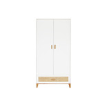 Armoire 2 portes Façade cannage rotin NAMI Neige