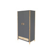 Armoire 2 portes Cannage Tressage Rotin OCEANIA Silex THEO - 3