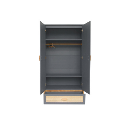 Armoire 2 portes Cannage Tressage Rotin OCEANIA Silex THEO - 4