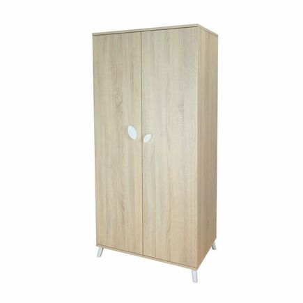 Chambre TRIO Lit 60x120 Commode Armoire EDEN Bois/Blanc BEBE9 CREATION - 4