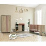 Chambre TRIO Lit 60x120 Commode Armoire NOVA Rose