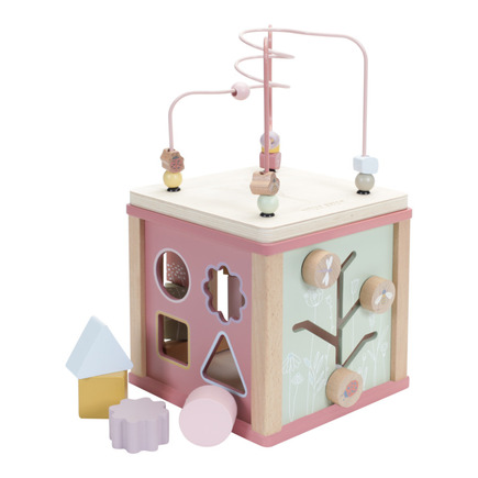 Cube d'activités Fleurs Rose LITTLE DUTCH