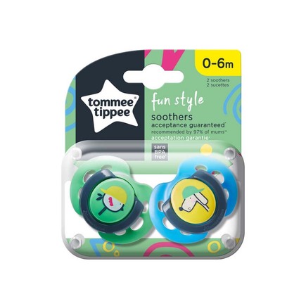 Sucette CTN Fun 0-6m mixte x2 TOMMEE TIPPEE