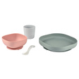 Coffret repas silicone 4 pièces Eucalyptus BEABA - 3