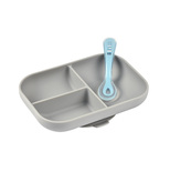 Set repas silicone 2 pièces Grey