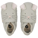 Chaussons en cuir 18-19 soft soles Souris Gris Clair M