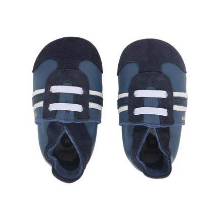 Chaussons en cuir 16-17 soft soles Tennis Bleu S BOBUX