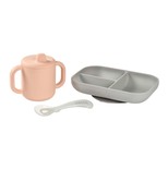 Coffret d'apprentissage silicone + tasse - Pink