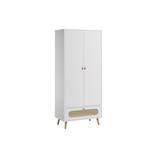 Armoire 2 portes CANNE Blanc