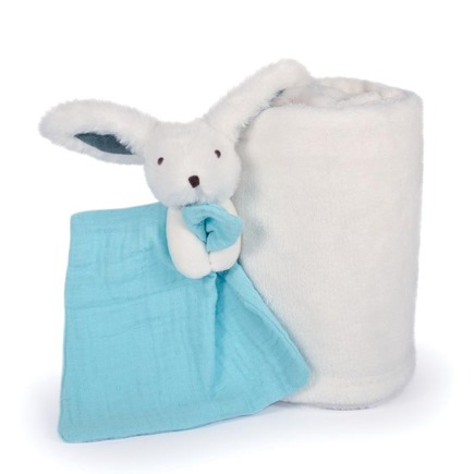 Plaid et Doudou Happy POP (Plaid blanc) DOUDOU ET COMPAGNIE - 2