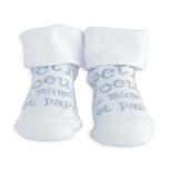 Chaussettes bébé naissance blanches petit coeur