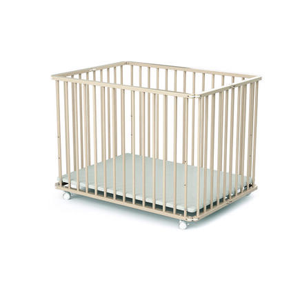 Parc bois pliant ALIZEE 2 Brut BEBE9 ESSENTIEL