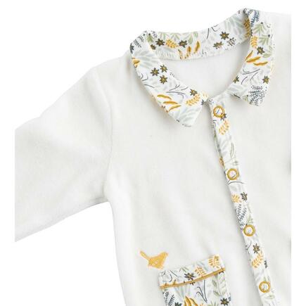 Pyjama 1 mois avec col motif végétal Promenons nous SAUTHON Baby déco - 3