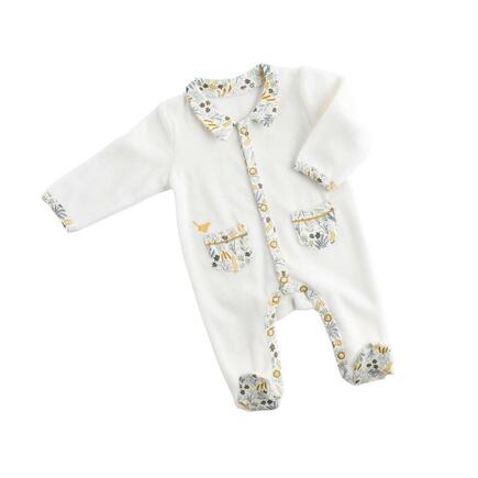 Pyjama 1 mois avec col motif végétal Promenons nous SAUTHON Baby déco