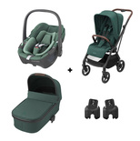 Poussette TRIO Leona 2 Pebble 360 Oria Green