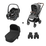 Poussette TRIO Leona 2 Grey Pebble 360 Oria Black