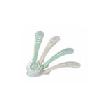 Lot de 4 cuillères 2ème âge silicone Velvet Grey/Sage Green