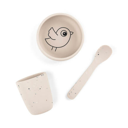 Coffret Premier Repas en Silicone BIRDEE Sable DONE BY DEER - 2