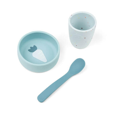 Coffret Premier Repas en Silicone Bleu DONE BY DEER - 3