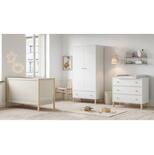 Chambre TRIO Lit 60x120 Commode Armoire TELA Blanc/Bois