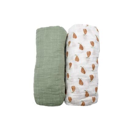 Lot de 2 Draps housse bio BOTANICA SAUTHON Baby déco