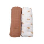 Lot de 2 Draps housse bio 70x140/60x120 SUNLIGHT