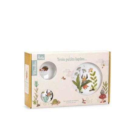 Set Vaisselle Porcelaine Trois Petits Lapins Blanc MOULIN ROTY - 3