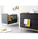 Chambre DUO Lit 140x70 + Commode à langer PURE Black