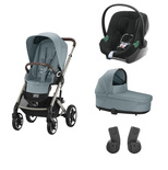 Poussette TRIO TALOS S LUX TPE Nacelle Cot S Lux Sky Blue ATON B2 Volcano Black