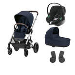 Poussette TRIO Balios S Lux SLV Nacelle Cot S Lux Ocean Blue ATON B2 Volcano Black