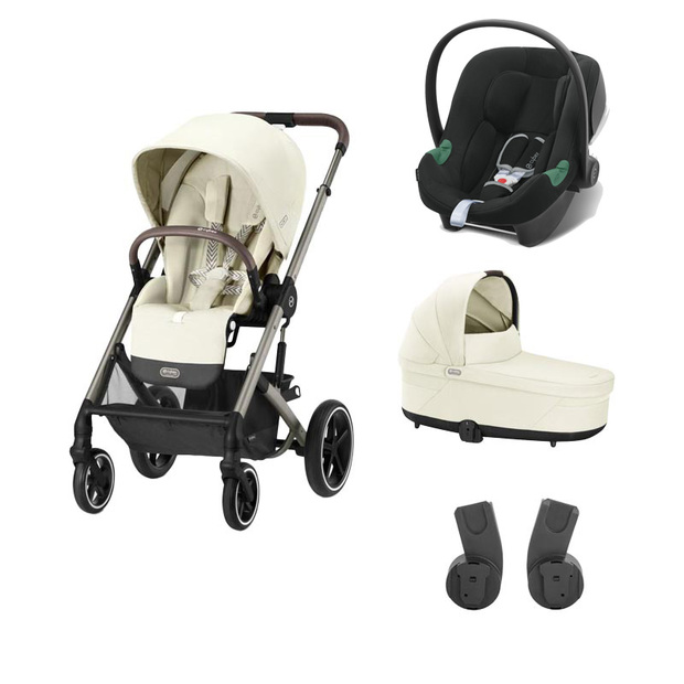 Poussette TRIO Balios S Lux TPE Nacelle Cot S Lux Seashell ATON B2 Volcano Black CYBEX