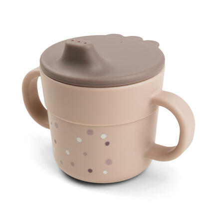 Foodie Tasse d'Apprentissage Happy Dots Rose DONE BY DEER