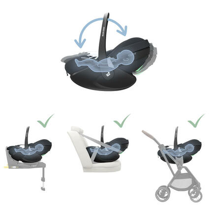 Poussette TRIO Leona 2 Pebble 360 PRO 2 Oria Graphite MAXI COSI - 3