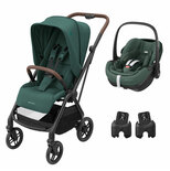 Poussette DUO Leona 2 Pebble 360 PRO 2 Green